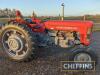 1958 MASSEY FERGUSON 65 diesel TRACTOR Reg. No. WWU 735 Serial No. SNY502866 Presenting in good useable order. This 65 starts readily and drives well. It appears to have received some mechanical restoration whilst keeping the tinwork looking original. - 8