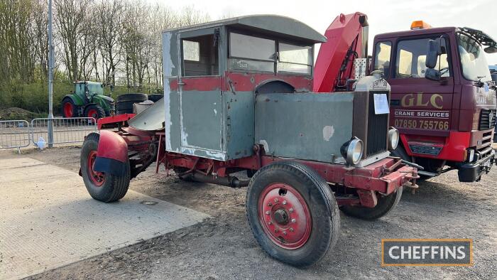 1931 Scammell Highwayman 4x2 chain drive Tractor Unit Reg. No. GW 484 Chassis No. 1743-D A letter from Scammell Motors dated 1980 to a former owner of DTB 210 states that it was originally produced as a 6 wheel chain drive unit with a four cylinder petrol