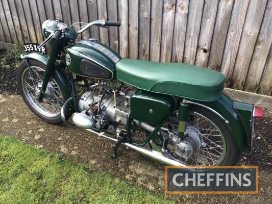 1957 200cc Velocette Valiant MOTORCYCLE Reg. No. 355 XVR Frame No. 104833 Engine No. V200/1053 Produced between 1957 and 1963 just 1,600 examples are believed to have been produced. 355 XVR is amongst the first produced and has been completely restored by