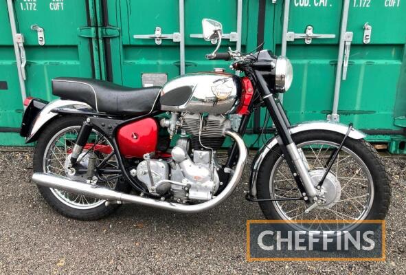 1959 500cc Royal Enfield 'Big Head' Bullet MOTORCYCLE Reg. No. OHM 360 Frame No. 15919 Engine No. 2140 An immaculate example of the British built Bullet with gleaming chrome throughout and a magnificent Maroon paint job. Purchased from British bike Specia