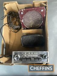 Radiomobile vintage car radio, speaker and grille