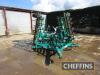 C.1997 Wiberg trailed hydraulic folding springtine cultivator, 6m fitted with 4 rows adjustable 'S' tines, double levelling boards, rear harrows Serial No. 940025 - 2