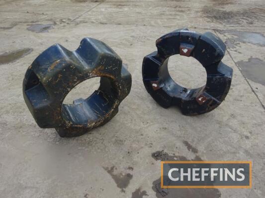 2no. CNH 454kg rear wheel weights