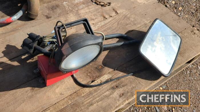 Massey Ferguson 420 mirror and bracket ploughing lamp and toplink bracket