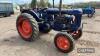 FORDSON E27N MAJOR 4cylinder petrol/paraffin TRACTOR Fitted with lights and hydraulics and 'green spot' transmission