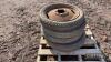 4no. 4.00x19 Massey Ferguson 35/135 front wheels and tyres