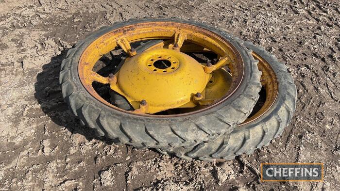 2no. 600x36 rowcrop wheels and tyres