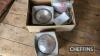 2no. Massey Ferguson aluminium headlights t/w new housing