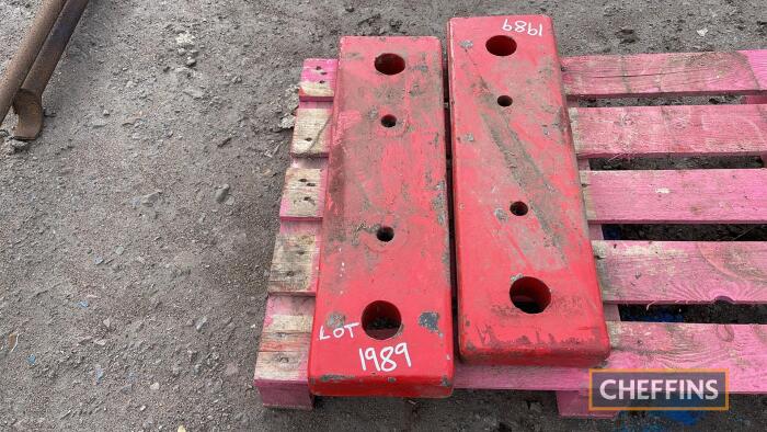 2no. Ford tractor weights