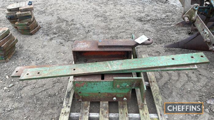 Tractor front box with drawbar and rails