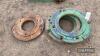 4no. Leyland rear wheels weights together with a single Ford rear wheel weight - 4