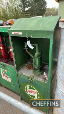 Castrol single pump forecourt oil cabinet