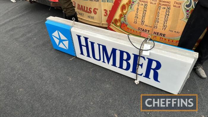 Humber Cars large dealership light box sign double sided (one side damaged)