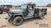 1984 3250cc diesel Jeep CJ10-A-S/C20622 Pick Up Reg. No. A772 WEV Chassis No. 3VOTA24ZZ6M000634 Engine No. SD33-147774 Documented as being first UK registered in 2009 this LHD Jeep is finished in cammo' with US Army stencilling to the bonnet. A towing bea - 3