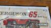 Massey Ferguson 65 Mark II tractor cutaway poster with original MF delivery tube - 4