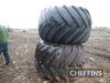 Pr. of Goodyear 66x43-25 wheels & tyres