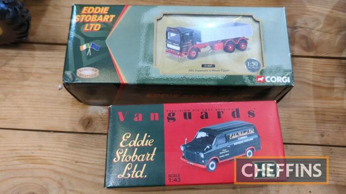 2000 Corgi Classic Eddie Stobart limited edition AEC ergomatic 6 wheel tipper t/w Eddie Stobart 1:43 scale Ford Transit Mk1 diesel van