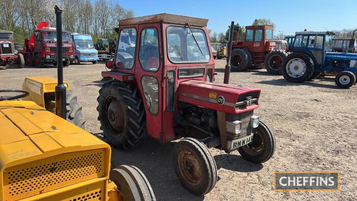 1976 MASSEY FERGUSON 135 3cylinder diesel TRACTOR Reg. No. RNN 14R Serial No. 465534 This tractor has only had 1 owner from new. Purchased from Mitchells of Etwall, Derby in 1976, it has spent its entire life on a small farm on the Notts/Derbyshire bord