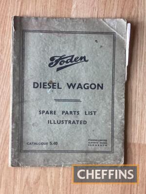 Foden Diesel Wagon Catalogue S.40, illustrated parts list