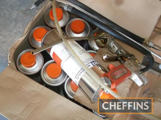 Box of Motor Vehicle Cavity wax with spray gun and lances