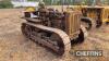 1941 CATERPILLAR D2 5J 4cylinder diesel CRAWLER TRACTOR Incomplete example, ex-Traxson shovel Reg No. FV0 75 (expired) Serial No. 5J4922SP Engine No. 4U5490 - 7