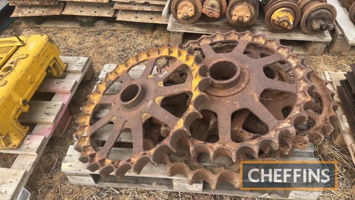 4no. Caterpillar D4 rear sprockets