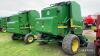 John Deere 582 Premium Round Baler crop compressor on pick up, net wrap, control box & manual in office Bales: approx 30,000 on farm from new, dealer serviced and genuine parts fitted. Due to change in farming policy - 9