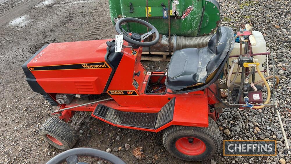 Westwood T1200 Ride on Mower c/w team rear mounted sprayer ATV's ...