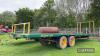 Merrick Loggin Tandem Axle Steel Bodied Bale Trailer approx 30ft Direct from farm - 8