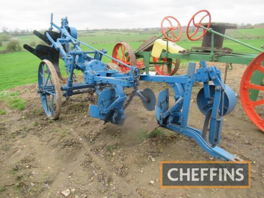 Ransomes 2furrow Twinway/reversible plough, rare crawler-pulled plough Believed to have been used on the Sandringham Estate, Norfolk