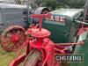 c.1916 CASE 10/20 4cylinder petrol/paraffin TRACTOR Serial No. 17995 The tricycle Case 10-20 with its transverse engine was the first of the company's models to be fitted with an automotive-type four-cylinder power unit. It had a single drive wheel with - 12