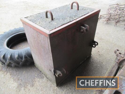 Rear tractor 3 point linkage concrete weight block