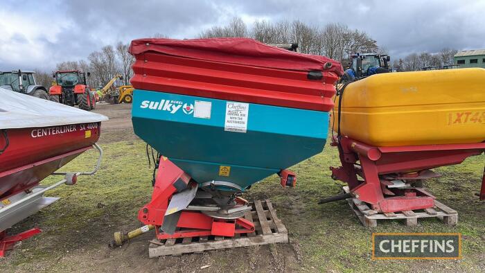 Reco Sulky DPX Expert Twin Disc Fertiliser Spreader 
<br/>c/w Tribird headland system and Ultron control unit & manual in office