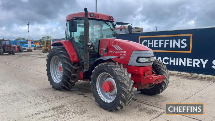 McCormick MC135 Power 6 4wd Tractor 
<br/>c/w front suspension, V5 to be supplied by the vendor 
<br/>Reg. No. AY54 CXE 
<br/>Ser. No. JJE2024014