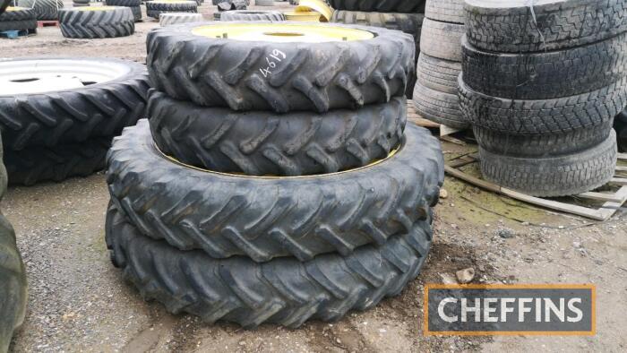 4no. 11.2x32 & 12.4x46 John Deere Rowcrop Wheels