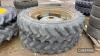 Pr. of 14.9x46 Rowcrop Wheels 
<br/>to fit MF/JD