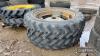 Pr. of 14.9x46 Rowcrop Wheels 
<br/>to fit MF/JD - 2