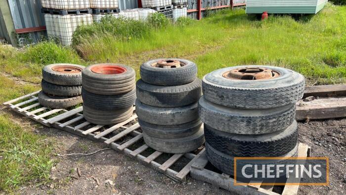 Qty of sundry wheels & tyres, 3 pallets