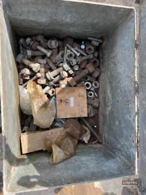 Galvanised steel tool chest and contents