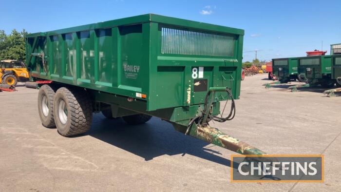 2010 Bailey 14tonne tandem axle steel monocoque trailer with hydraulic tailgate, sprung drawbar, sprung axles and hydraulic brakes on 560/60R22.5 Michelin wheels and tyres Serial No. 9232