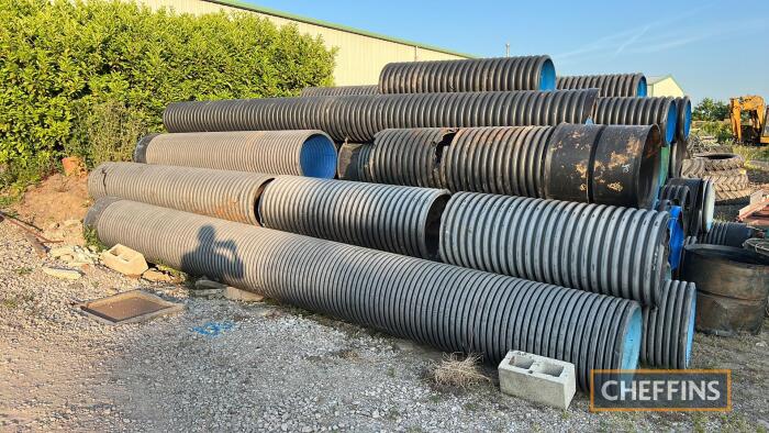 C.29no. Black drainage pipe sections. Various lengths t/w electric fans