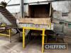 Small bespoke grading line consisting of: Haith 15ft long, 2ft wide flat belt conveyor with flighted belt serial No. 10647-8-98. Feeding to 2ft roller inspection and 3ft 6' sorting table. Reject removal and waste conveyor 4ft long 1ft wide. Timber framed - 3