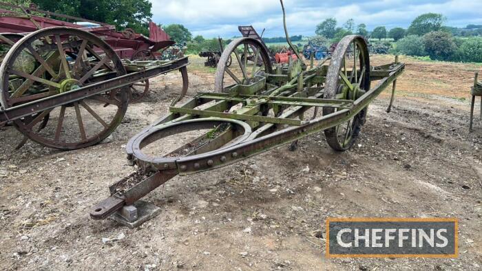 Fowler 9-11 tine cultivator, converted for tractor use