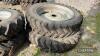 Set of 4 Michelin row crop wheels 380/90 R46 rears with 8 stud centres, 380/85 R30 fronts with 10 stud centres to fit MF6480 - 2