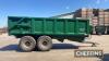 2010 Bailey 14 tonne tandem axle steel Monocoque trailer with hydraulic tailgate, sprung drawbar, sprung axle and hydraulic brakes on 560/60R22.5 wheels and tyres. Serial No. 9227 - 9