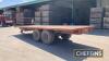 2002 Triffitt 12tonne 24ft tandem axle flat bed trailer with sprung axles on 400/70R20 wheels and tyres Serial No. 4727 - 5