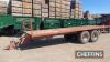 Triffitt 12tonne 24ft tandem axle flat bed trailer with sprung axles and hydraulic brakes on 18R22.5 wheels and tyres - 3