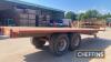 Triffitt 12tonne 24ft tandem axle flat bed trailer with sprung axles and hydraulic brakes on 18R22.5 wheels and tyres - 8