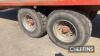 Triffitt 12tonne 24ft tandem axle flat bed trailer with sprung axles and hydraulic brakes on 18R22.5 wheels and tyres - 12