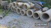 Qty of assorted concrete pipes